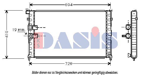 AKS DASIS Radiators, Motora dzesēšanas sistēma 160490N